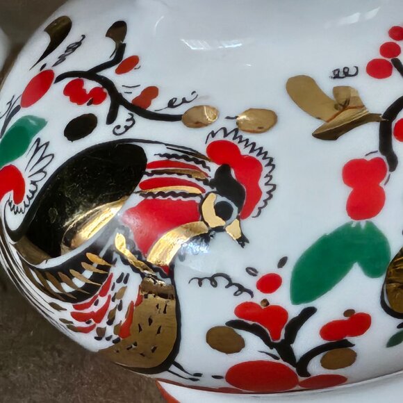 Lomonosov Imperial Porcelain Teapot Red Roosters 1 Cups 300 Ml 10.1 Oz - Picture 10 of 11